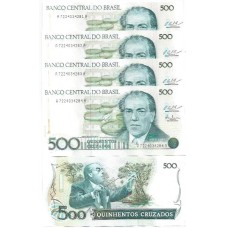 Brasil C-191 500 Cruzados 1987 FE - 5 Seq - Série 7224