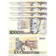 Brasil C-199 1 Cruzado Novo Carimbo 1989 FE - 5 Seq -Série 1685