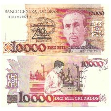 Brasil C-202 10 Cruzados Novos Carimbo 1989 FE