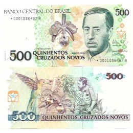 Brasil C-209a 500 Cruzados Novos 1990 FE Asterisco