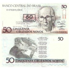 Brasil C-210 50 Cruzeiros Carimbo 1990 FE - Série 4782