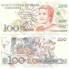 Brasil C-214 100 Cruzeiros 1990 FE - Série 0308