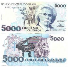 Brasil C-220 5.000 Cruzeiros 1992 FE