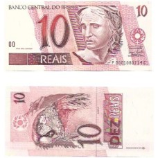 Brasil C-300 10 Reais 2010 FE Série 0001