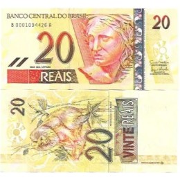 Brasil C-306 20 Reais 2007 FE Série 0001
