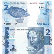 Brasil C-333 AG 2 Reais 2013 FE