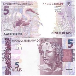 Brasil C-340 AA 5 Reais 2013 FE