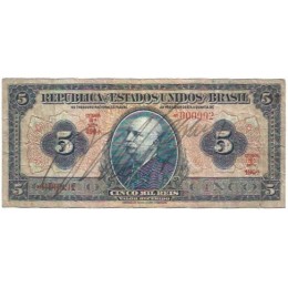Brasil R-100c 5 Mil Réis 1942 Usada - 000992