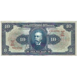 Brasil R-110c 10 Mil Réis 1923 Sob - 013704