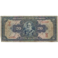 Brasil R-119d 20 Mil Réis 1942 Usada - 073575