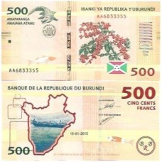 Burundi 500 Francs 2015 FE P-50a