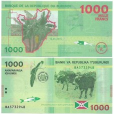 Burundi 1.000 Francs 2015 P-51a FE