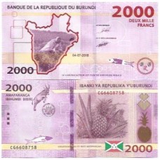 Burundi 2.000 Francs 2018 FE P-52b