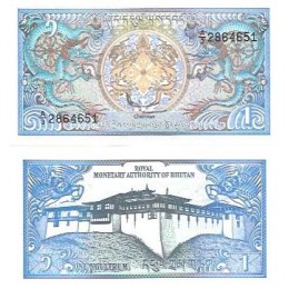 Butão Bhutan 1 Ngultrum 1986 P-12a FE
