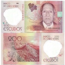 Cabo Verde 200 Escudos 2014 P-71a Polím FE