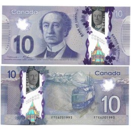 Canadá 10 Dollars 2013 P-107a FE Polim Canadá 10 Dollars 2013 P-107a FE Polim