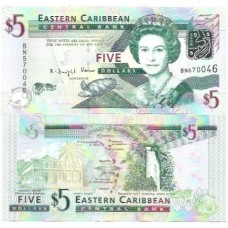 Caribe 5 Dollars 2008 P-47 - ECS - FE Rainha