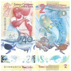 Caribe 2 Dollars 2023 FE P-61a Comem Polím