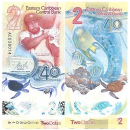 Caribe 2 Dollars 2023 FE P-61a Comem Polím