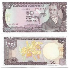 Colômbia 50 Pesos Oro 1985 Fe P-425a2