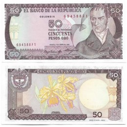 Colômbia 50 Pesos Oro 1985 Fe P-425a2