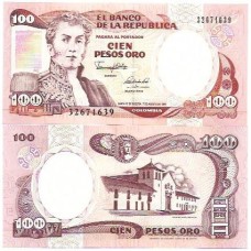 Colômbia 100 Pesos Oro 1991 FE P-426Aa (IBSFB)