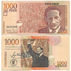 Colômbia 1.000 Pesos 2015 Fe P-456t