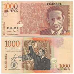 Colômbia 1.000 Pesos 2015 Fe P-456t