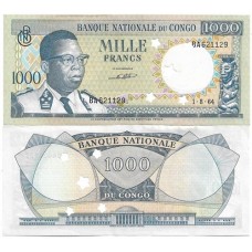 Congo Rep Dem 1.000 Francs 1964 FE P-8a