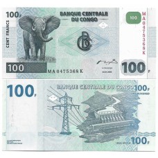 Congo Rep Dem 100 Francs 2000 FE P-92A