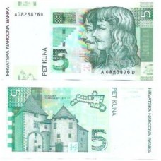 Croácia Croatia 5 Kuna 2001 P-37a Fe