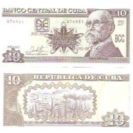 Cuba 10 Pesos 2017 P-117s FE