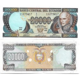 Equador Ecuador 20.000 Sucres 1999 FE P-129g2 (AK)
