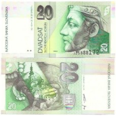 Eslováquia 20 Korun 1999 FE P-20d