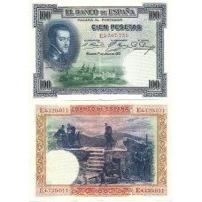 Espanha 100 Pesetas 1925 SOB P-69c1 (E731)
