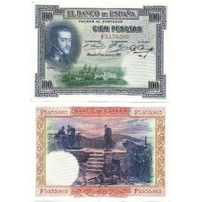 Espanha 100 Pesetas 1925 SOB P-69c1 (F260)