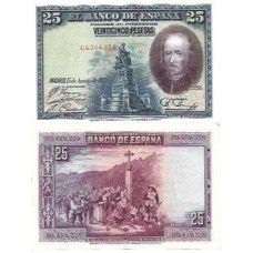 Espanha 25 Pesetas 1928 SFE P-74b