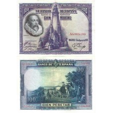 Espanha 100 Pesetas 1928 SOB P-76a