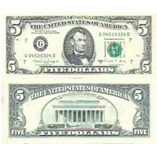 EUA 5 Dollars 1988A FE G/D - c/ Mancha