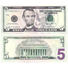 EUA 5 Dollars 2009 FE JF/A