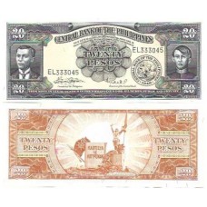 Filipinas 20 Pesos 1949/69 FE P-137e