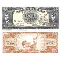Filipinas 20 Pesos 1949/69 FE P-137e