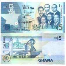 Ghana Gana 5 Cedis 2015 FE P-38f