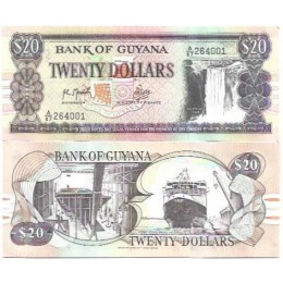 Guiana 20 Dollars 1993/96 FE P-27a2
