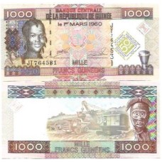 Guiné 1.000 Francs 2010 FE P-43a Comem