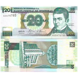 Honduras 20 Lempiras 2003 P-87b Fe