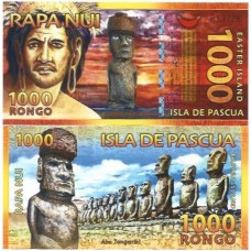 Ilha de Páscoa 1.000 Rongo Set/2011 Polímero FE