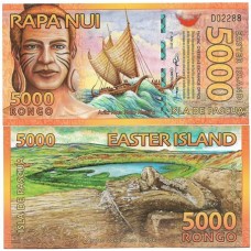 Ilha de Páscoa 5.000 Rongo Abr/2012 Polímero FE