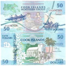 Ilhas Cook Islands 50 Dollars 1992 P-10a FE