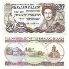 Ilhas Falkland Islands, Malvinas 20 Pounds 2011 FE P-19